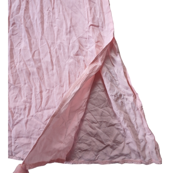 LilBetter Do It Better Peachy Pink Crochet Halter Open Back Maxi Dress Medium - Picture 13 of 16